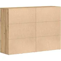 vidaXL Dressoir 2 st Artisan Eiken 60 x 31 x 84 cm Bewerkt hout