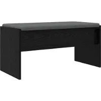 vidaXL Hallenbank met kussen Zwart Eiken 83 x 38 x 40 cm