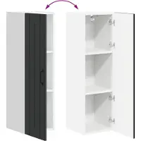 vidaXL Wandkast LUCCA Zwart 30 x 31 x 100 cm Bewerkt hout