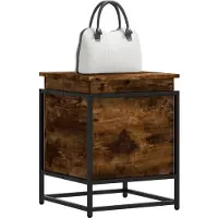vidaXL Opbergbox met deksel 40x40x51,5 cm bewerkt hout gerookt eiken