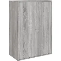 vidaXL Dressoir 60x31x84 cm bewerkt hout grijs sonoma
