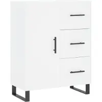 vidaXL Dressoir 69,5x34x90 cm bewerkt hout wit