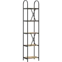 vidaXL Boekenplank 5-laags 40 x 30 x 183 cm Bewerkt hout Artisan Eiken