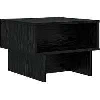 vidaXL Salontafel Zwart Eiken 48 x 46 x 35 cm Bewerkt hout