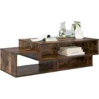 vidaXL Salontafel Rook Eiken 105 x 50 x 32,5 cm Bewerkt hout