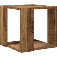 vidaXL Salontafel Oud Hout 32 x 32 x 30 cm Bewerkt hout