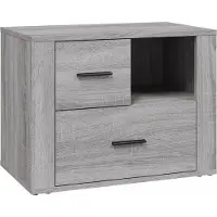 vidaXL Nachtkastje 60x36x45 cm bewerkt hout grijs sonoma eikenkleurig