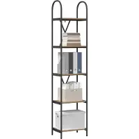 vidaXL Boekenplank 5-laags 40 x 30 x 183 cm Bewerkt hout Artisan Eiken