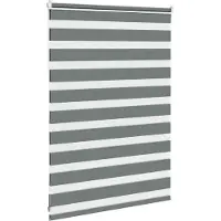 vidaXL Dubbele rolgordijn, donkergrijs, 105x100 cm, stofbreedte 100,9 cm, polyester