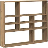 vidaXL Wandschap 90x16x78 cm bewerkt hout artisanaal eikenkleurig