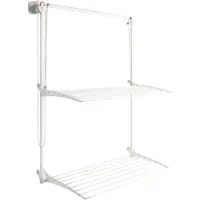 Foxydry Wall Plus 152 cm White - wanddroogrek -bediening links- 152 x 52 x 137 cm