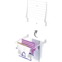 Foxydry Fold 60 white wasdroogrek wandmontage clicksysteem - 60 x 50 x 10 cm