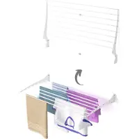 Foxydry Fold 100 white wasdroogrek wandmontage clicksysteem - 100 x 50 x 10 cm