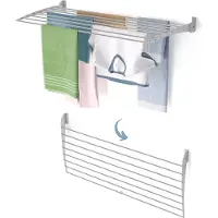 Foxydry Fold 116 cm DOWN - wasdroogrek wandmontage clicksysteem - neerwaartse sluiting - 116 x 50 x 10 cm