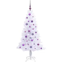 vidaXL Kunstkerstboom met 150 LED Wit 150 cm PVC en Staal