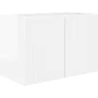 vidaXL Tv Wandkast Set 4 st Hoogglans wit Bewerkt hout
