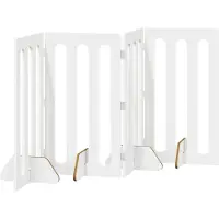 vidaXL Vouwbaar huisdierhek 4 st Hoogglans Wit 201 x 38 x 90 cm