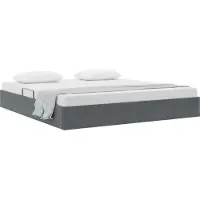 vidaXL Ottoman Bedframe met opslag Donkergrijs 160 x 200 cm Fluweel