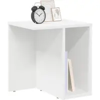 vidaXL Bijzettafel 2 st Wit 37 x 32 x 40 cm Bewerkt hout