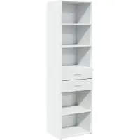vidaXL Hoge kast 50x42,5x185 cm bewerkt hout wit