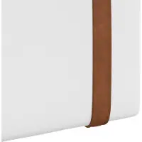 vidaXL Hangend hoofdbord Met LED-verlichting Wit Antiek PU