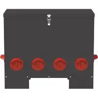 vidaXL Kippenvoerbak 2 pcs Zwart 60,5 x 29 x 51 cm Koudgewalst Staal