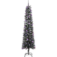 vidaXL Kunstkerstboom met 300 LED Groen 210 cm PVC en Plastic en Staal