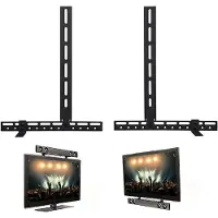 UNHO Universele soundbarbeugel - boven of onder tv - zwart staal - draagvermogen 22 lbs - geschikt voor de meeste soundbars - wandmontage