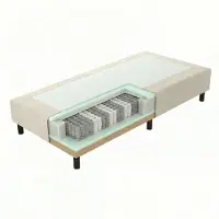Mörgenn Pocket Boxspring - Losse onderbox met pocketvering - Hotelkwaliteit - Beige - 100x220 - 20cm hoog