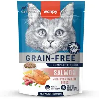 WANPY - Kattenvoer - Droogvoer - Zalm - Huid & Vacht - 500 gram - Graanvrij