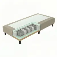 Mörgenn Pocket Boxspring - Losse onderbox met pocketvering - Hotelkwaliteit - Taupe - 70x220 - 20cm hoog