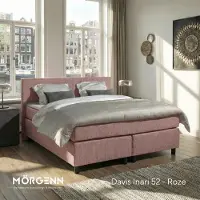 Mörgenn Boxspring Amsterdam - Pocketvering - Oud Roze - 100x210 cm - Inclusief Dekbed en Kussens