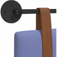vidaXL Hangend hoofdbord Jeans Blauw Antiek PU