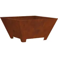 vidaXL Vuurkom Roestig 80 x 80 x 40 cm Cortenstaal