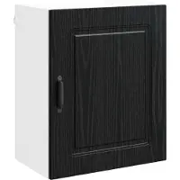 vidaXL Vaatwasserpaneel Kalmar 2 pcs Zwart Eiken Bewerkt hout