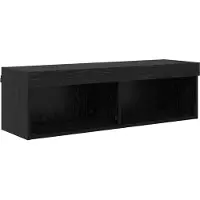 vidaXL Tv Wandkast Set 5 st Zwart Eiken Bewerkt hout