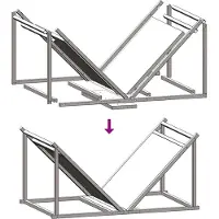 vidaXL Brandhoutrek 70x43x34,5 cm koudgewalst staal antracietkleurig