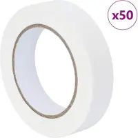 vidaXL Schilder Maskering Tapes 50 st Wit 25mm x 50m Papier