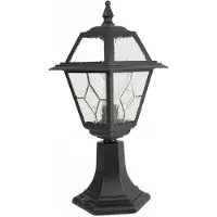 SU-MA Retro buitenlamp, 47 cm, 1x E27, zwart, IP43, , gekleurd glas, model K 4011/1/N