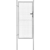 vidaXL Tuinpoort gegalvaniseerd staal 105x175 cm zilver