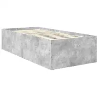 vidaXL Bedframe met hoofdeinde Beton Grijs 120 x 200 cm Bewerkt hout