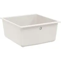 vidaXL Wasbak 80% Kwarts en 20% Hars 430 x 460 mm Wit