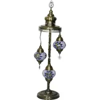 Halay Oosterse mozaïek vloerlamp in lila - hoogte 94 cm - diameter van de lampenkap 13,5 cm - fitting E14
