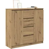 vidaXL Dressoir met lades 100,5x35x98,5 cm spaanplaat artisanaal