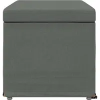 vidaXL Hocker, donkergrijs, 81 x 41 x 40 cm, bekleed met stof en gemaakt van spaanplaat