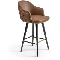 AEA Luxus Chesterfield Barhocker Braun Stuhl Hocker Bar Moderne Möbel