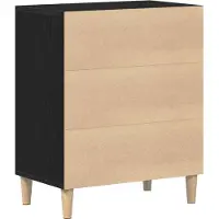vidaXL Dressoir Zwart Eiken 57 x 35 x 70 cm Bewerkt hout