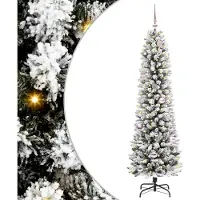 vidaXL Kunstkerstboom Wit 150 cm PVC en Metaal en Plastic