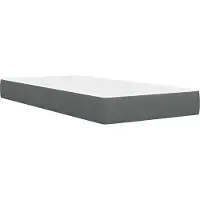 vidaXL Bedframe met matras met hoofdeinde Donkergrijs 90 x 190 cm Stof