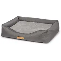Dogeste orthopedisch hondenbed XXL voor grote honden, ribfluweel, afneembare hoes, kleur grijs